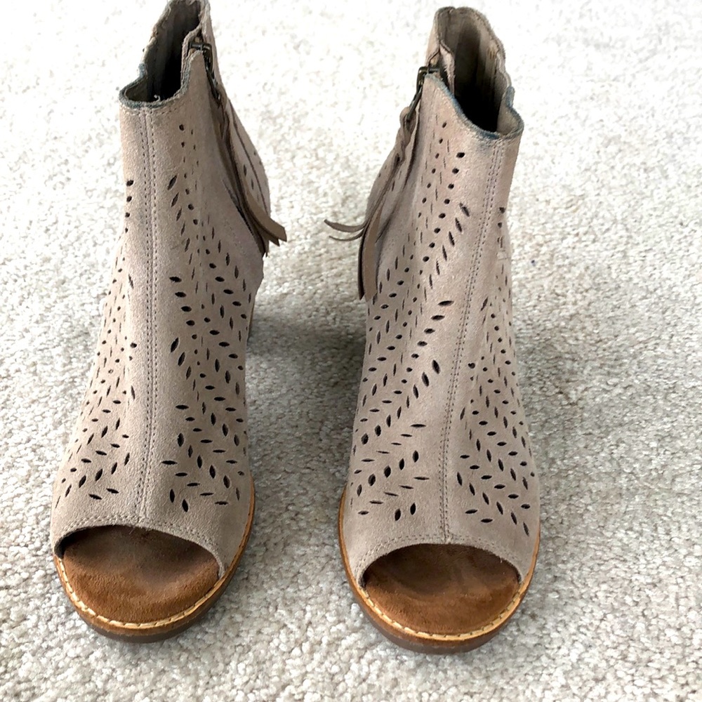 TOMS open toe bootie